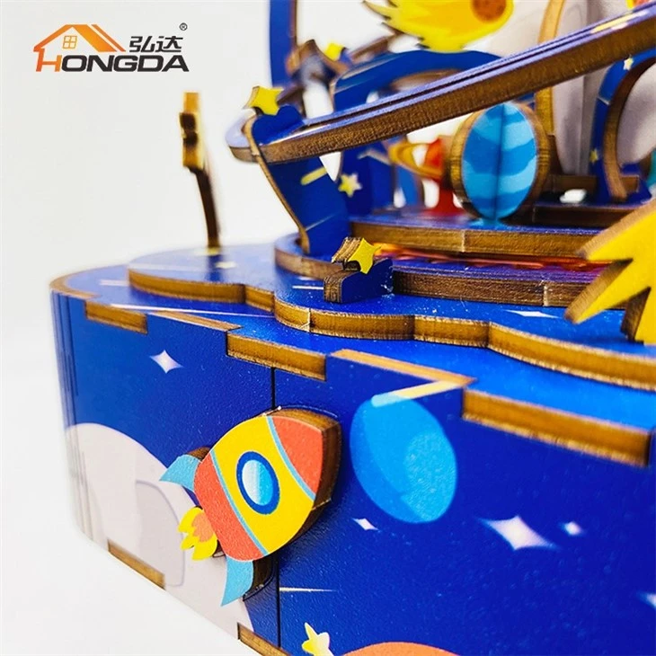 Mechanical Music Box With LED Lights, DIY Crafts/Hobbies/Gifts For Adults